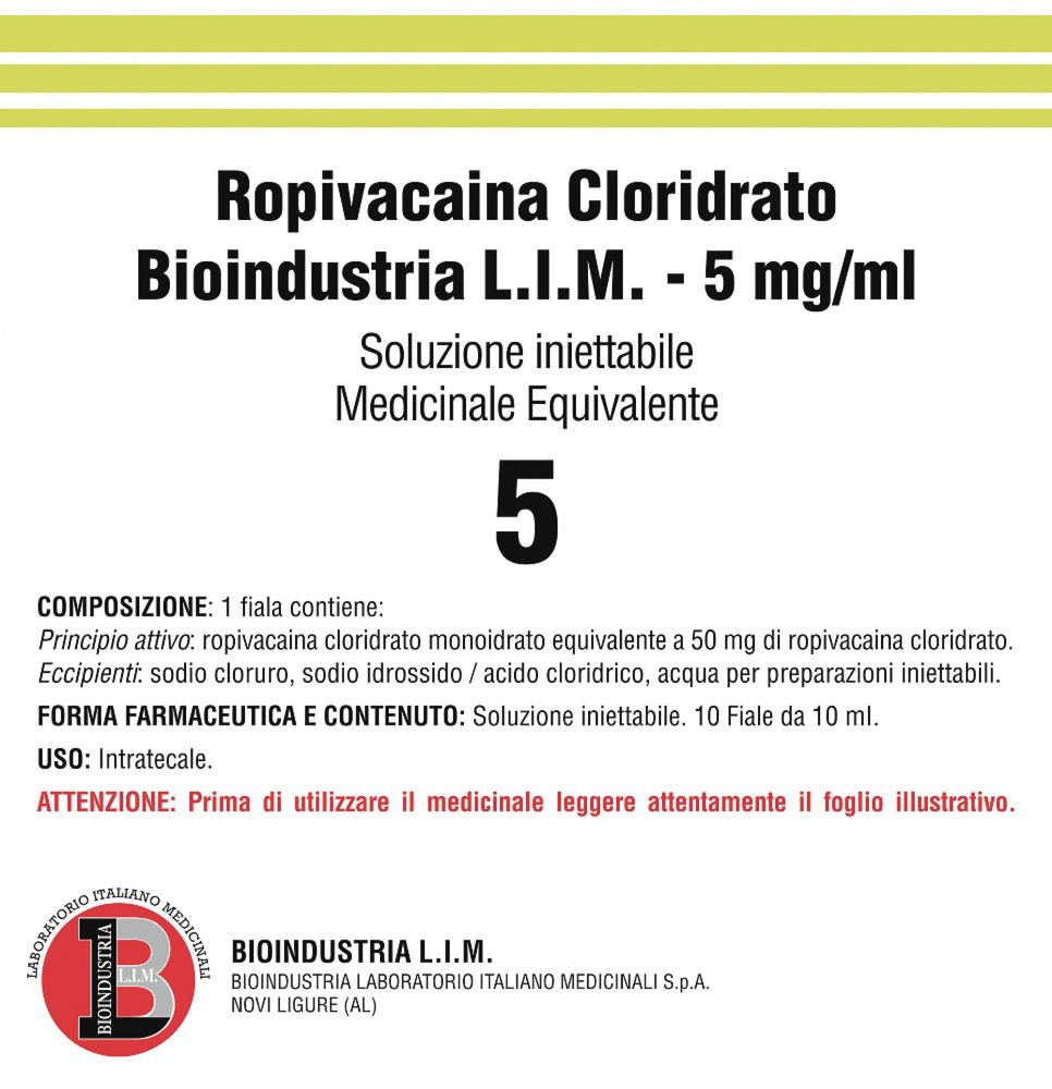 ROPIVACAINA CLORIDRATO S.A.L.F.